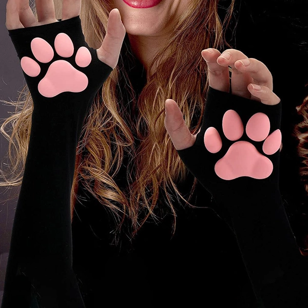 3D Cute Cat Paw Cosplay Gloves