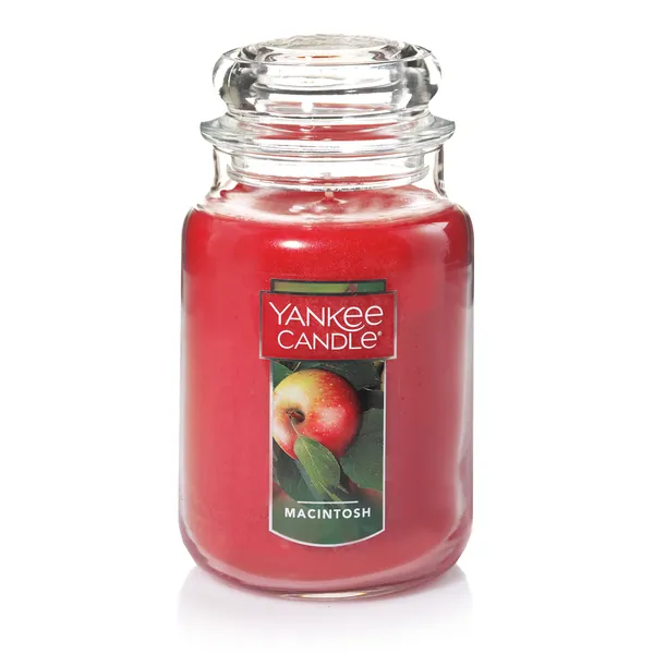 Yankee Candle Macintosh Scented, Classic 22oz Large Jar Single Wick Candle, Over 110 Hours of Burn Time - Macintosh Classic Large Jar