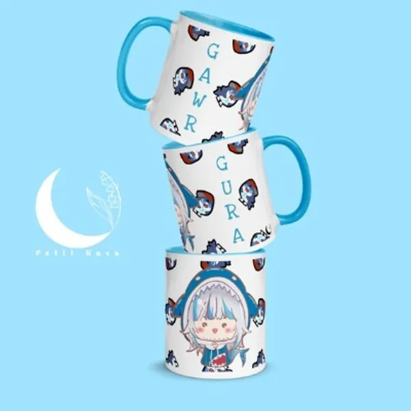 Hololive EN Gawr Gura Mug With Color Inside - Etsy