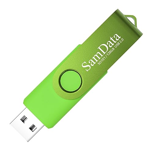 SamData 128GB USB Flash Drives 1 Pack 128GB Thumb Drives Memory Stick Jump Drive with LED Light for Storage and Backup (1 Pack Green) - 128GB - Green 128GB*1