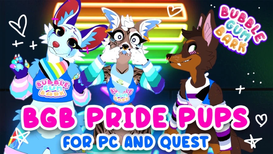 BGB Pride Pup VRChat Avatar Base 🏳️‍🌈