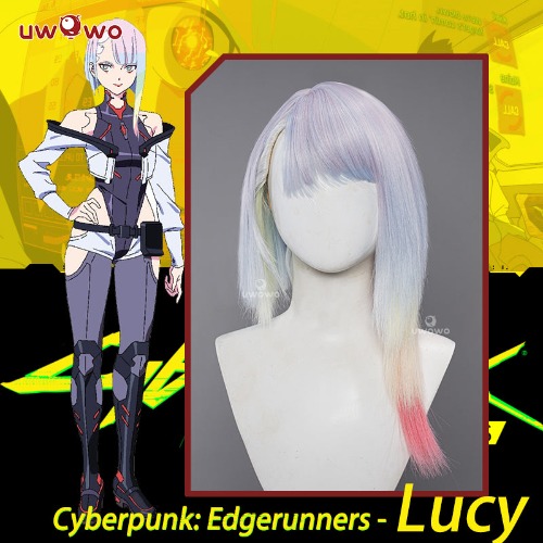 Uwowo Cyberpunk: Edgerunners Cosplay  Wig Lucy Bodysuit Anime Lucy Wig