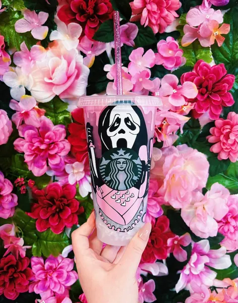 Starbucks Ghost Face Vinyl cup