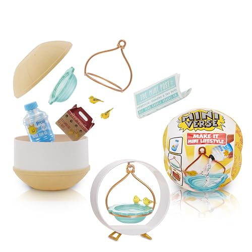 MGA's Miniverse Make It Mini Lifestyle Home Series 1 Mini Collectibles, Mystery Blind Packaging, DIY, Crafts, Resin Play, Replica Items, Mini Plants, Birdhouses, Bouquets Collectors, 8+