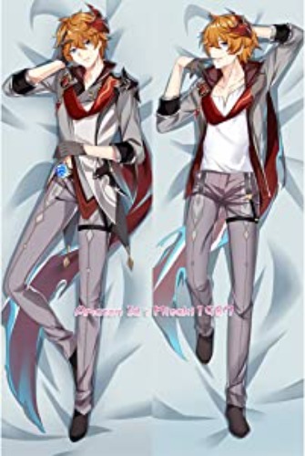 Genshin Impact Tartaglia Anime Dakimakura Hugging Body Pillow Case Cover 150cm X 50cm Peach Skin