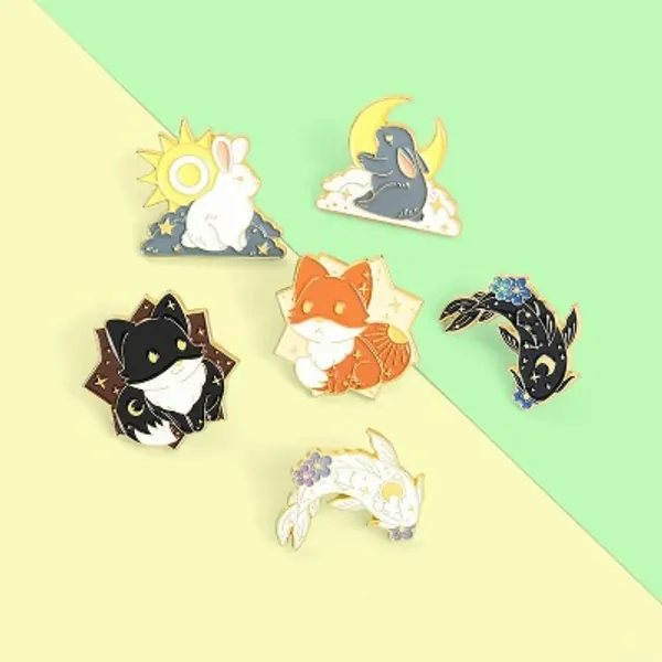 Orange Fox Pin
