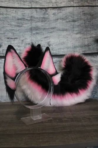 Wolf ears and tail set