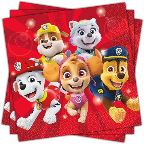 Paw Patrol Paper Lunch Napkins - 16 Pcs