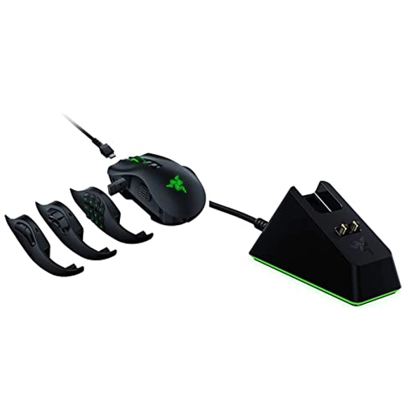 Razer Naga Pro Gaming Mouse + Free Mouse Charging Dock Chroma Gaming Mouse Bundle