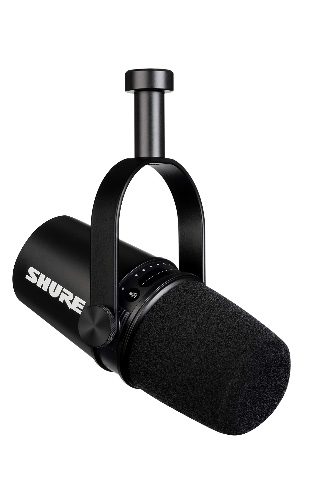 Shure MOTIV MV7-K-J Podcast Microphone, Dynamic Mic, Live Broadcasting, Streaming, Gaming, Remote Work, Compatible with iOS, Android, Mac, Windows, Black - Black