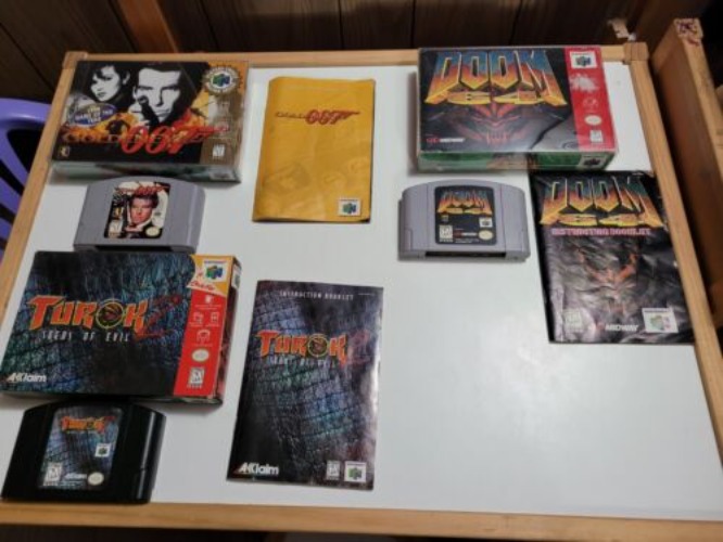 N64 boxed game lot. Doom 64, Goldeneye and Turok 2. With box and Manuals.  | eBay