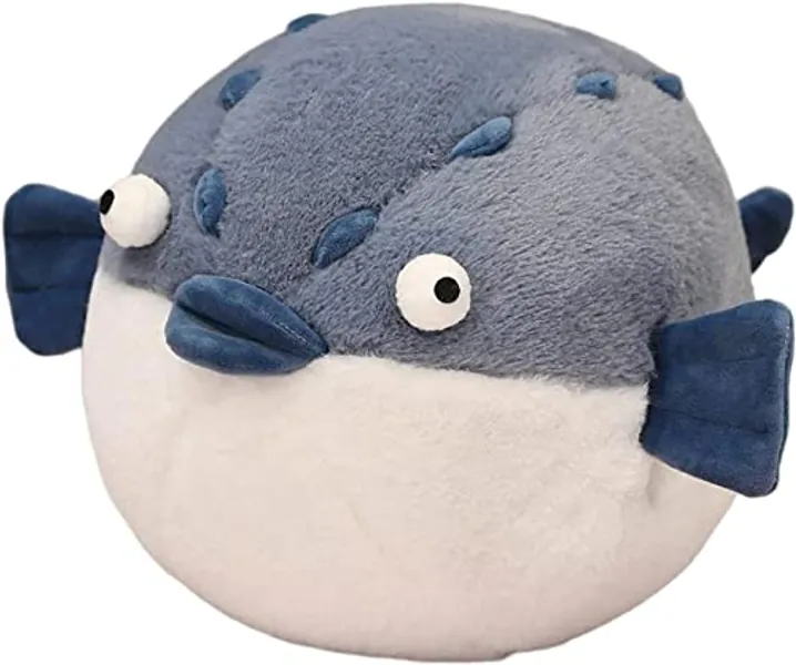 Annco Cuddly Chubby Round Puffer Fish Plush Toy,Soft Puffer Fish Plush Pillow for Sofa,Funny Fish Plush Toys for Christmas and Birthday Gifts (Puffer Fish, 40cm(15.7")) - 40cm(15.7") - Puffer Fish