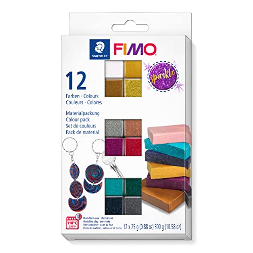 STAEDTLER 8013 C12-4ST FIMO Effekt Modelliermasse, Sortiert, Standard - Sortiert - Standard