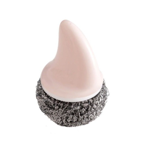 Cute Shark-Fin Pan Scrubber (with 5 scrub refills) - Blush Pink