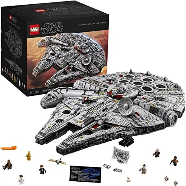 LEGO Star Wars Ultimate Millennium Falcon 75192 - Expert Building Set and Starship Model Kit, Movie Collectible, Featuring Classic Figures and Han Solo's Iconic Ship, Best Gift for Adults - Multicolor