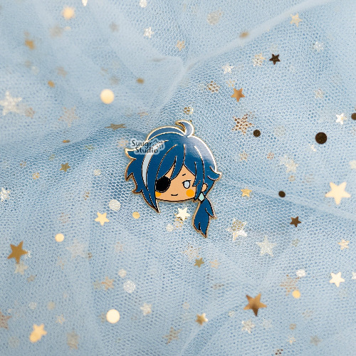 Genshin Impact Diluc & Kaeya Hard Enamel Pin - Kaeya / [A Grade] / Locking Clasps