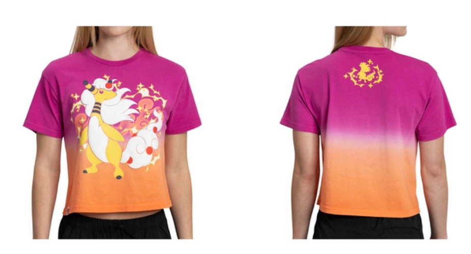 Mega Ampharos Multicolor Crop T-Shirt - Women