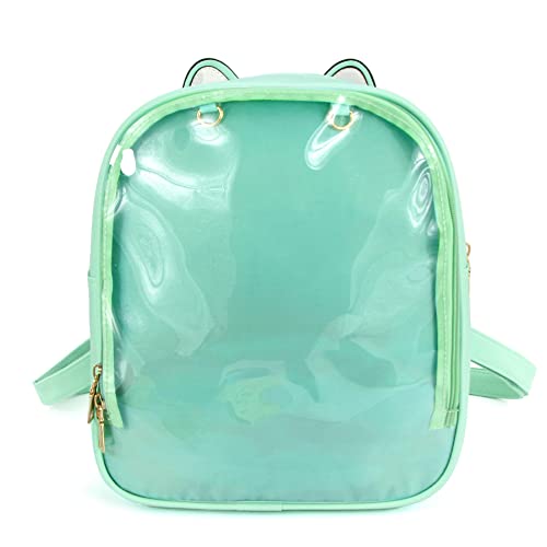 STEAMEDBUN Ita Bag Backpack with Insert Cat ears Pin Display Backpack Collector Bag for Anime Cosplay - Green