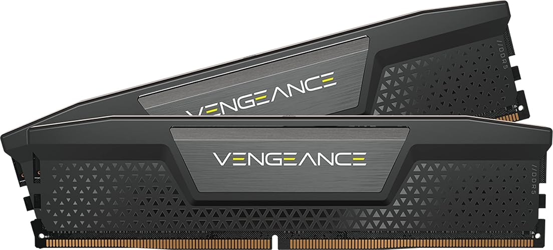 CORSAIR VENGEANCE DDR5 RAM 32GB (2x16GB) 5200MHz CL40 Intel XMP iCUE Compatible Computer Memory - Black (CMK32GX5M2B5200C40) - 32GB (2x16GB) - Black