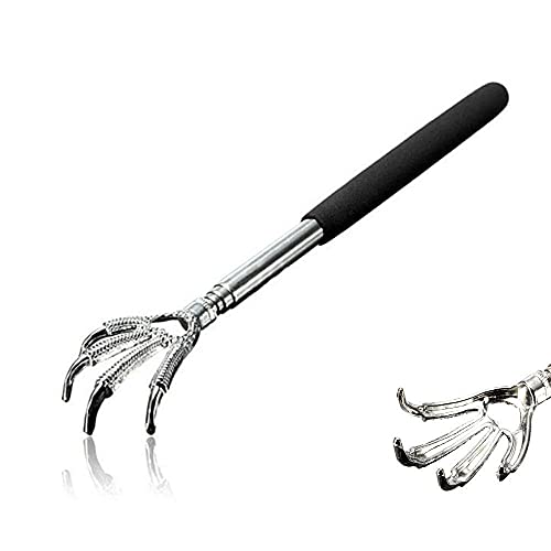 Walgreen Xample Adjustable Portable Scratcher Convenient Black Eagle Claw Telescopic Ultimate Massager Stainless Steel Back Scratcher Telescopic Extendable Metal Massager Claw Gift