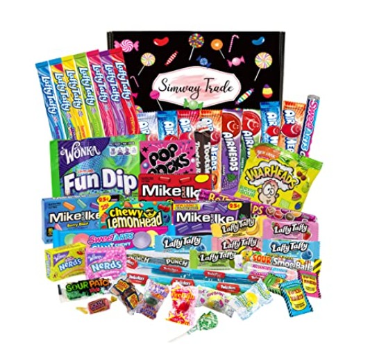 Large 50 American Sweets Candy Box Gift USA Candies Swedish Fish Laffy Taffy Mike N IKE & More