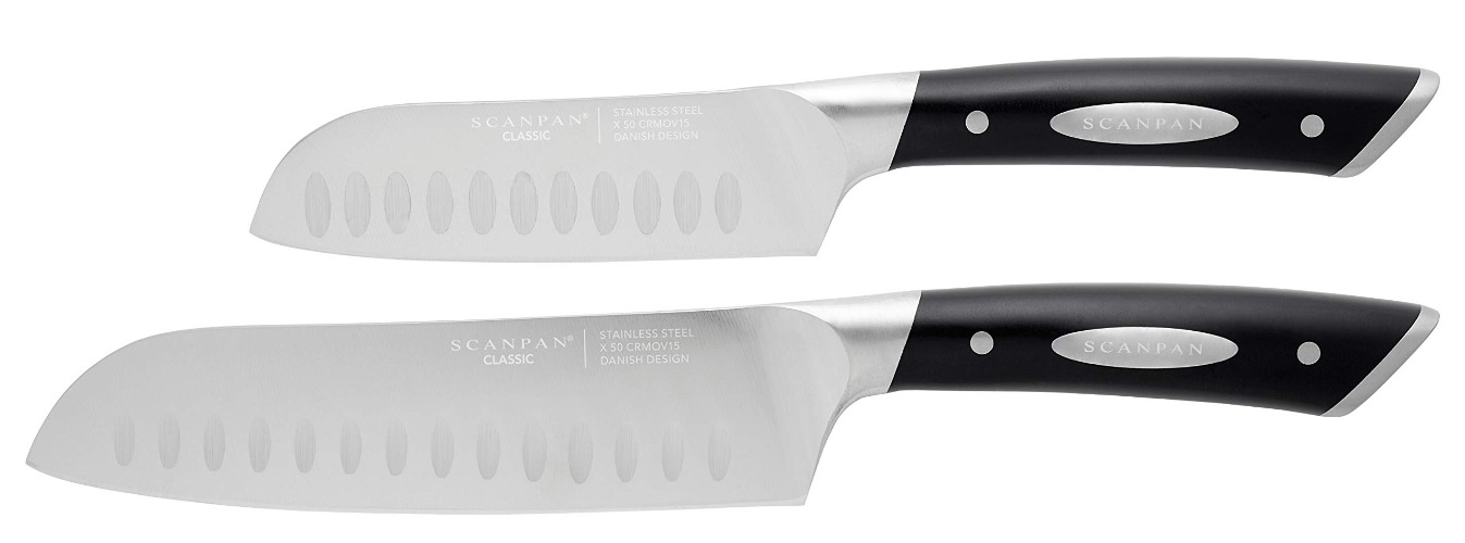 Scanpan Classic 2-Piece Santoku Knife Set 3.5 cm*36.5 cm*13.0 cm Black