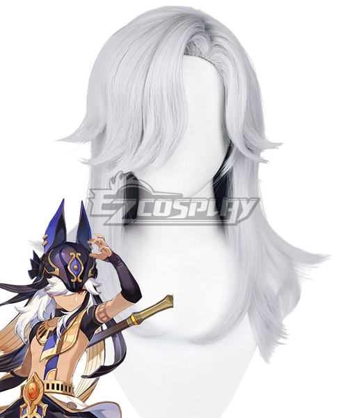 Genshin Impact Cyno White Cosplay Wig