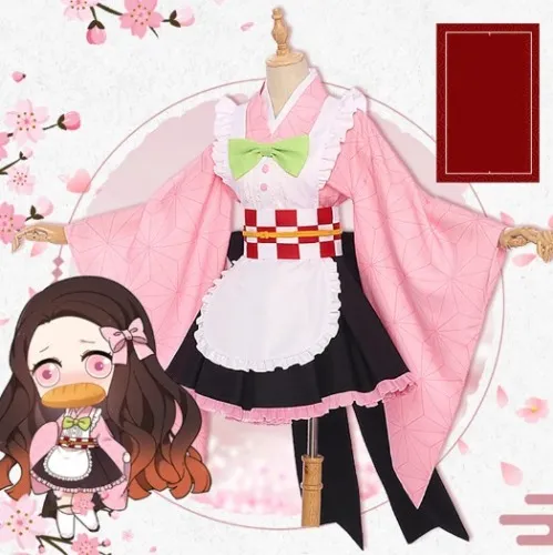 Demon Slayer Nezuko Maid Cosplay Dress
