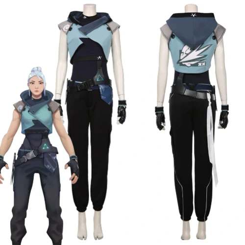 Game Valorant Jett Cosplay Costume 