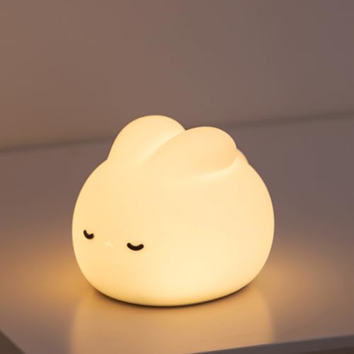 Cute Bunny Night Light Rechargeable, Portable, Adjustable Brightness