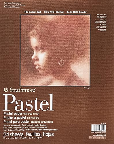 Strathmore 400 Series Pastel Pad, Assorted Colors, 11"x14" Glue Bound, 24 Sheets - 11x14