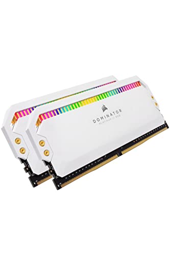 Corsair Dominator Platinum RGB 16GB (2x8GB) DDR4 4000 (PC4-32000) C19 1.35V Desktop Memory - White - White - 2 x 8 GB - 4000 MHz