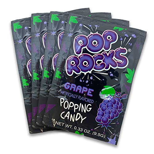 Grape POP ROCKS® Candy | Includes 4 Individual Packs of Grape Flavored Mini Rock Popping Candies - Grape POP ROCKS® Candy