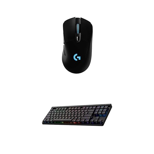Logitech G703 Lightspeed Wireless Gaming Mouse + G515 TKL Wireless Gaming Keyboard (Tactile) Bundle: Black - Mouse + Keyboard