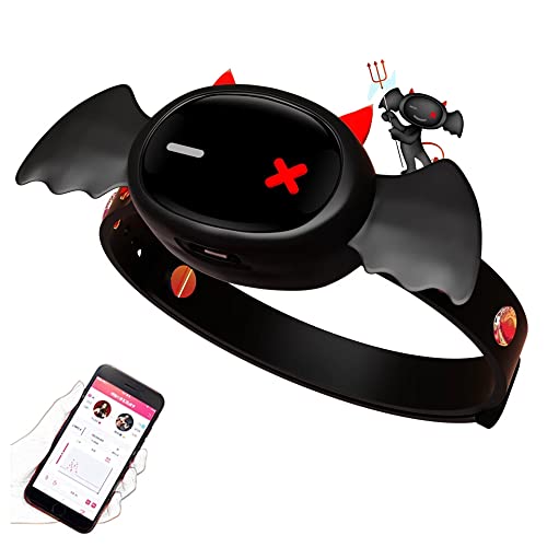 Xuomt Kleiner Teufel Kragen APP Fernbedienung Zurückhaltung SM Hals Elektrische Schock Kragen Slave Kragen Fetish Paare Spiel Flirt SM Halsband Schloss Halsbänder Sex Spielzeug für Männer Frauen