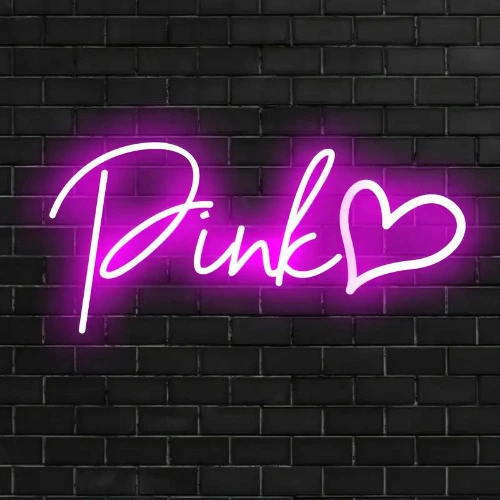 Neon sign that says "ThePinkSlayr"
