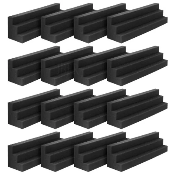 JBER Column Acoustic Wedge Studio Foam Corner Block Finish Corner Wall in Studios or Home Theater (16 Pack)…