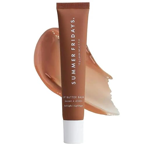 Summer Fridays Lip Butter Balm - Conditioning Lip Mask and Lip Balm for Instant Moisture, Shine and Hydration - Sheer-Tinted, Soothing Lip Care - Iced Coffee (0.5 oz) - Iced Coffee
