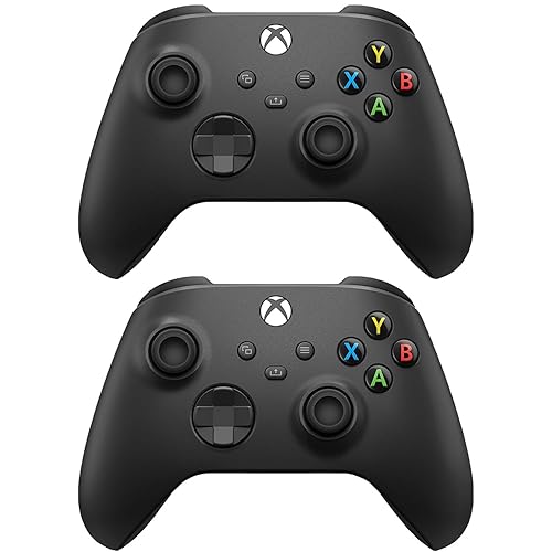 Microsoft Xbox Core Wireless Controller 2-Pack Bundle – Carbon Black – Xbox Series X|S, Xbox One, and Windows Devices - Carbon Black