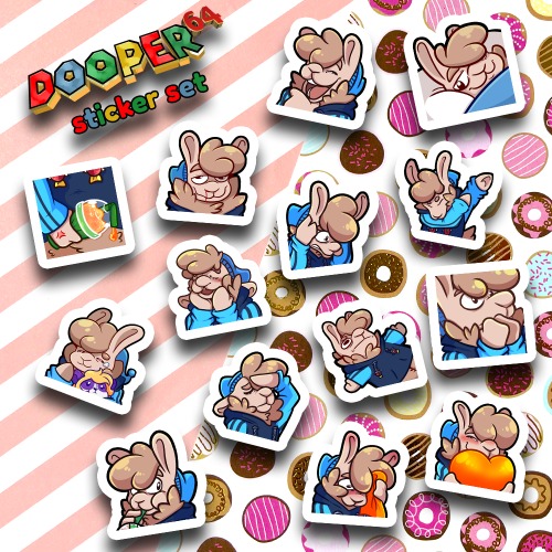Dooper Emote Sticker Set