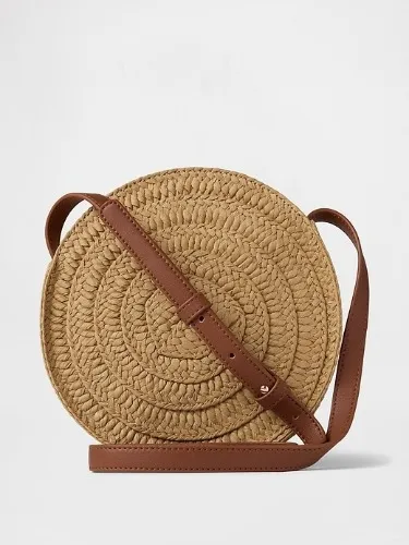 Woven Crossbody Picnic Bag