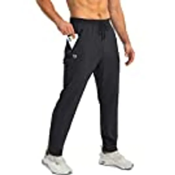 G Gradual Men's Sweatpants with Zipper Pockets Tapered Joggers for Men Athletic Pants for Workout, Jogging, Running