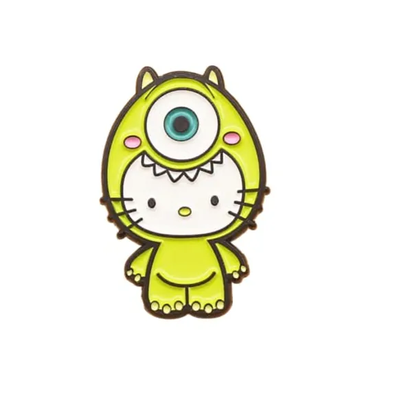 Ivy & Clover Boutique Cartoon Entertainment Trading Pin Fantasy Pin Collection (MIKE Monsters Inc x Hello Kitty), blue