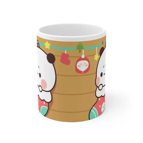 Festive Bubu Christmas Mug for Holiday Beverages - 11oz