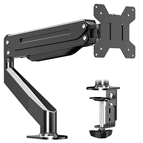 suptek Gas Spring Monitor Arm Desk Mount Fully Adjustable Fits 17 20 22 23 24 26 27 inch Monitors Weight Capacity up to 13.2 lbs - Black Gas Spring Monitor Arm