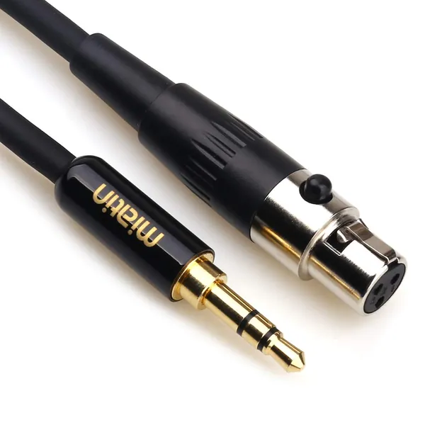 MIATIN Mini-XLR Female to 3.5mm Jack TRS Stereo Mic Cable for Microphones Pocket Cinema 4K 6K BMPCC4K Video Mic Pro Plus Sound Wireless Audio Receivers -5Feet / 1.5Meters - Mini-XLR Female to 3.5mm -5Feet