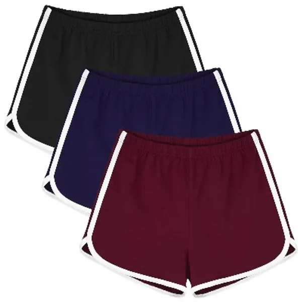 Motarto 3 Pack Cotton Sports Shorts Athletic Shorts Yoga Dance Summer Short Pants