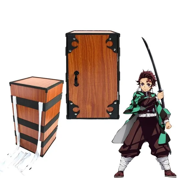 Demon Slayer Cosplay Tanjirou Houten Back Box Cosplay Anime Accessoires Grote Houten Doos