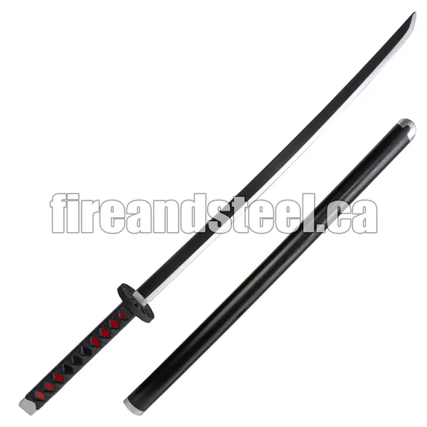 Demon Slayer - Tanjiro Kamado's Black Nichirin Katana with Sheath (Tanjiro Sword - High Density Foam)