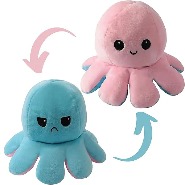 ENGLASIA Octopus Plush Novelty Plushies Luxurious Feel - Soft like Squishmallow Plushies - Plushie octopus reversible plush Toy Cute plushies - octopus reversible plushie - Mood Squishmallow